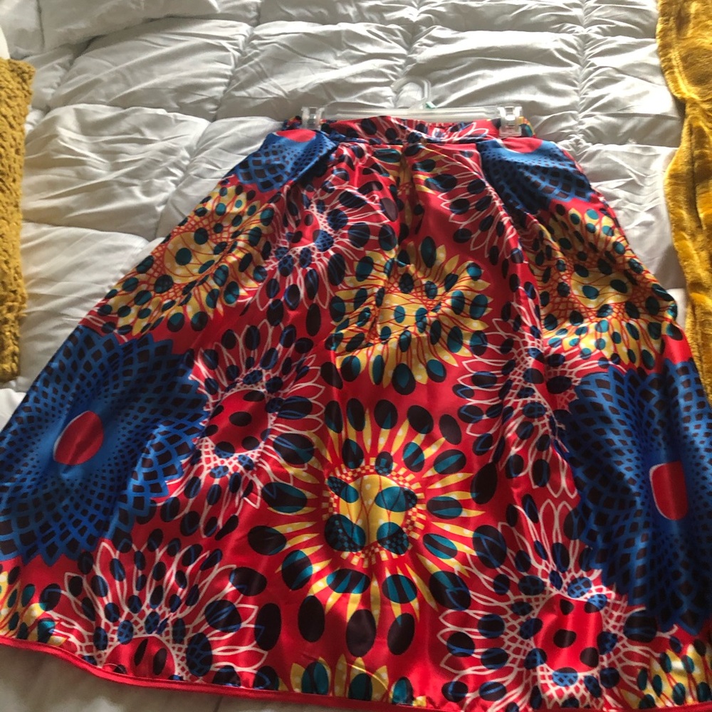 African print skirt